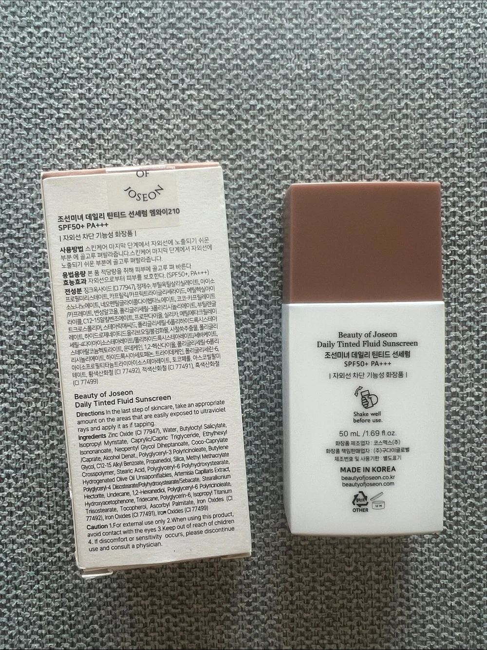 Beauty of Joseon Daily Tinted Fluid Sunscreen - shade MY210